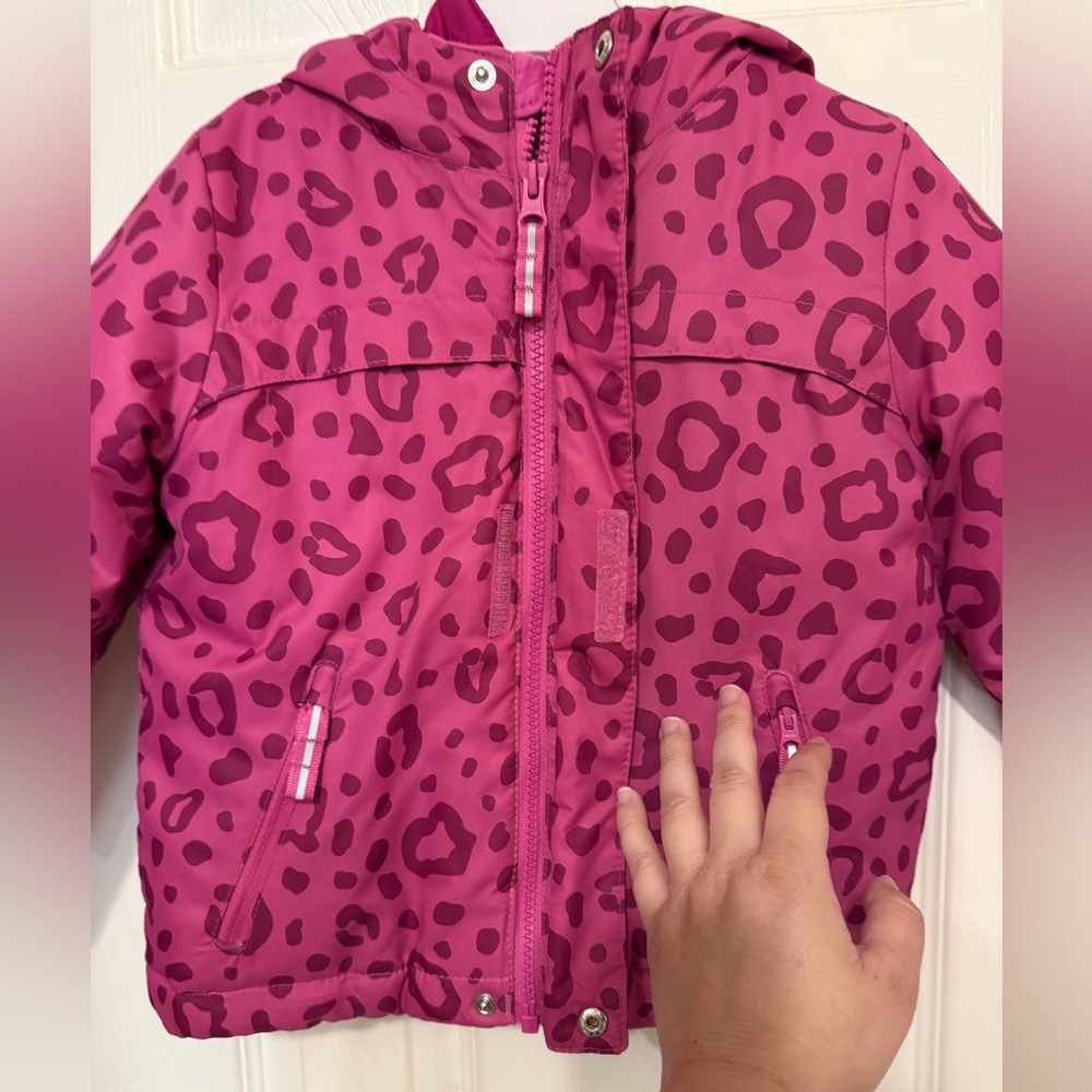 Toddler 3-in-1 Snowplay Jacket - Cat & Jack - Magenta 3T - Picture 3 of 10